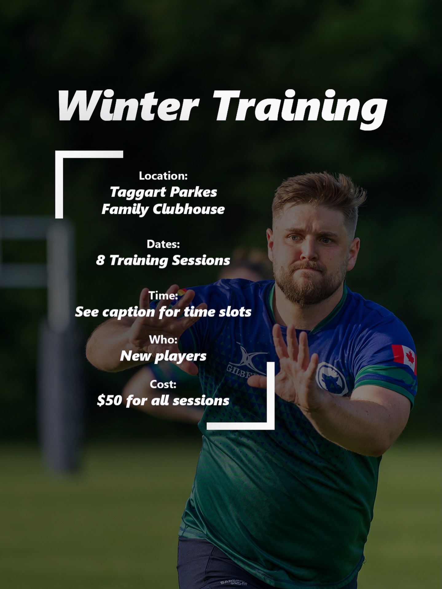 Winter Training Registration ❄️ 

New to rugby or looking to get back into it? Join us for our winter training program! No previous rugby experience is required to participate.

What’s included? All 8 sessions and a 12 week non-contact registration. 

📍Taggart Parkes Family Clubhouse (1770 Heatherington Road)
💰 $50 (plus taxes and fees)
⏰ Women+ session: 6:00-7:30PM
⏰ Men+ session: 7:30-9:00PM
🗓️ February 8th
🗓️ February 22nd
🗓️ March 1st
🗓️ March 8th
🗓️ March 22nd
🗓️ March 29th
🗓️ April 12th

🔗 Link is in our bio to register.

@eorugby @igrclubhouse #ottawarugby #rugby101 #rugby #ottawasports #wintertrainin