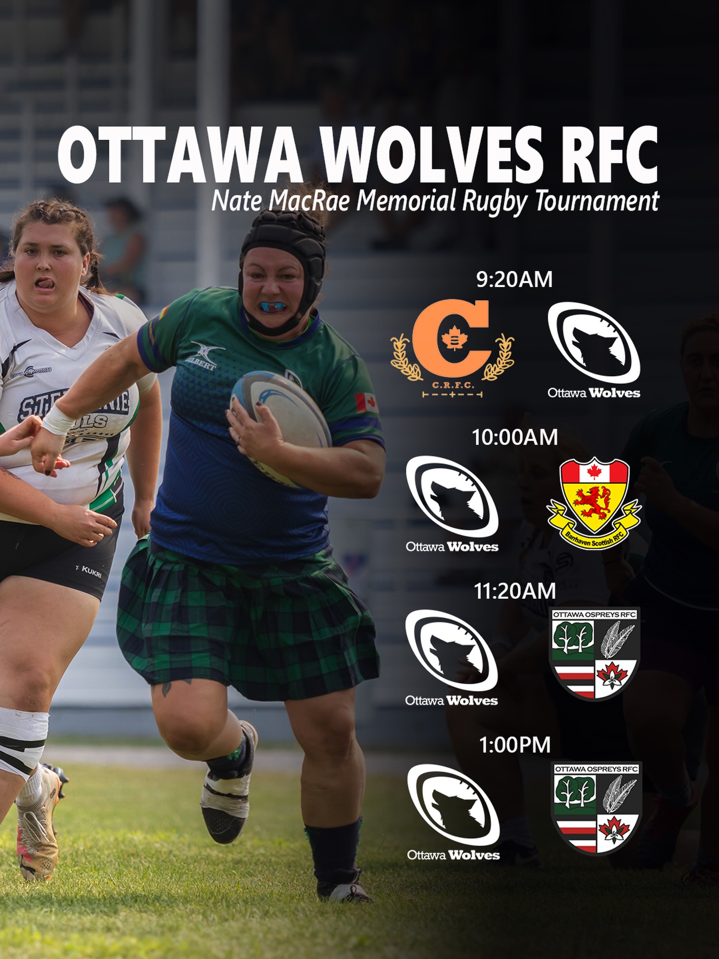 ✨Highland 7’s - Women’s+ Schedule✨
We’ve got more matches happening today on the grounds! Come support the pack at the Glengarry Highland Games!
@igrclubhouse @rugbyontario @eorugby @theghg #theghg #ghgrugby #rugby #rugbyisforeveryone #ottawarugby